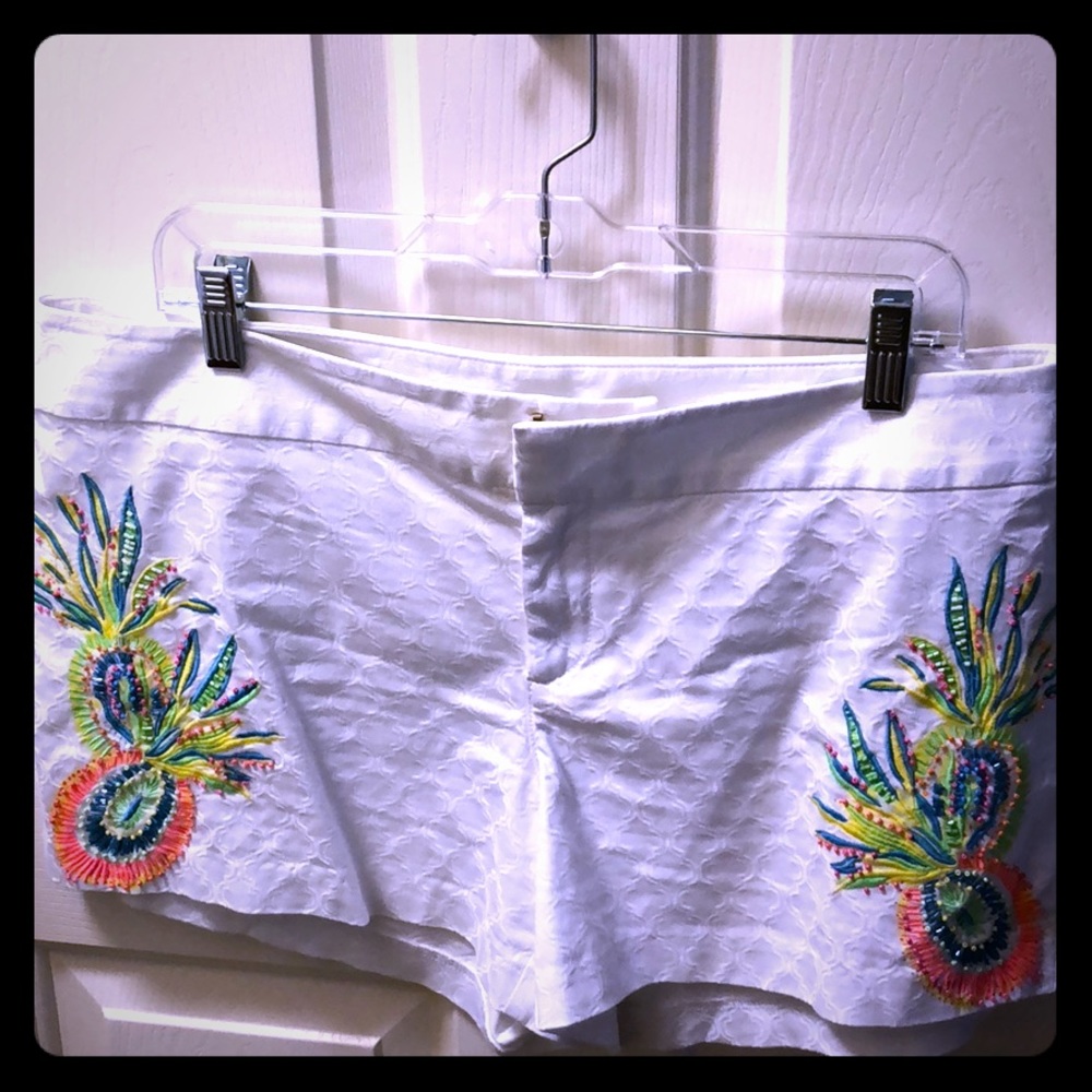 Lilly Pulitzer Ellie neon beaded shorts size 12